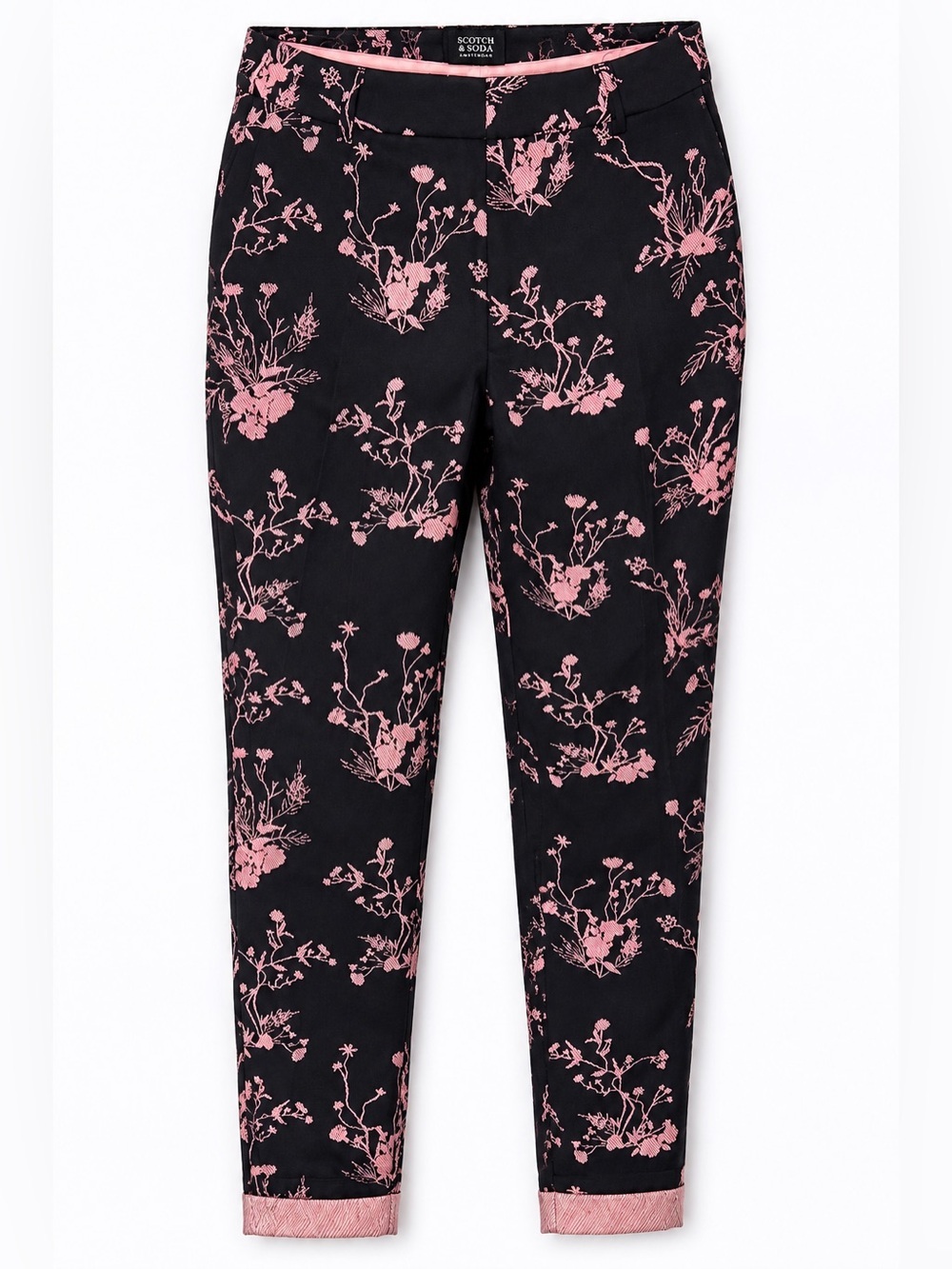Scotch & Soda Amsterdam Floral Jacquard Skinny Ankle Pants Size 25